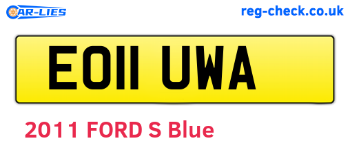 EO11UWA are the vehicle registration plates.