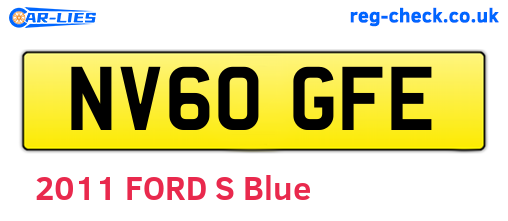 NV60GFE are the vehicle registration plates.