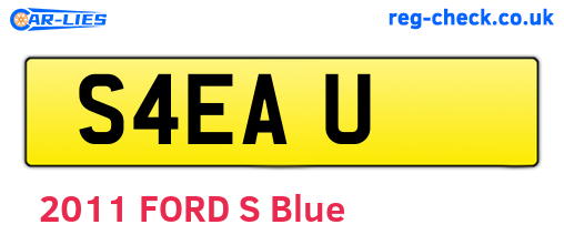 S4EAU are the vehicle registration plates.