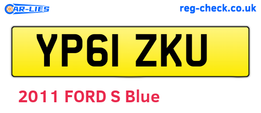 YP61ZKU are the vehicle registration plates.