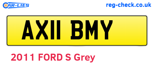 AX11BMY are the vehicle registration plates.