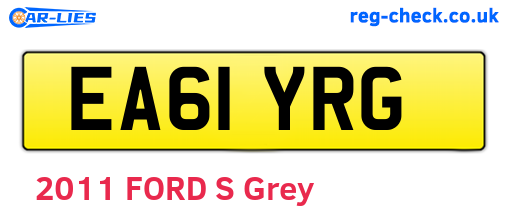 EA61YRG are the vehicle registration plates.