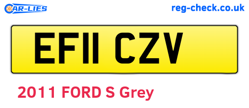 EF11CZV are the vehicle registration plates.