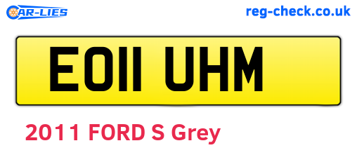 EO11UHM are the vehicle registration plates.