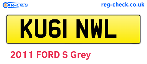 KU61NWL are the vehicle registration plates.