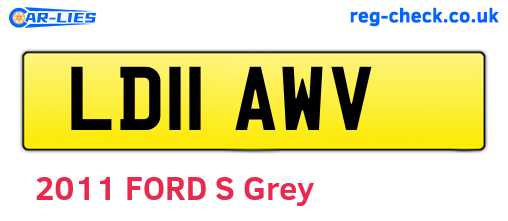 LD11AWV are the vehicle registration plates.