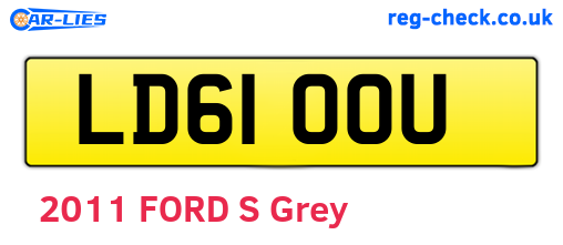 LD61OOU are the vehicle registration plates.