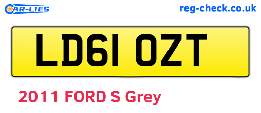 LD61OZT are the vehicle registration plates.