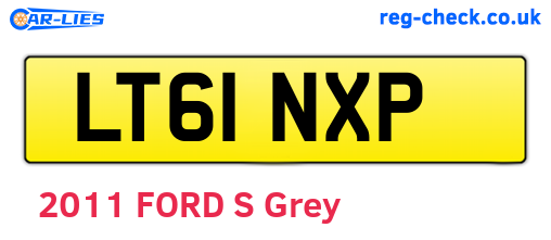 LT61NXP are the vehicle registration plates.