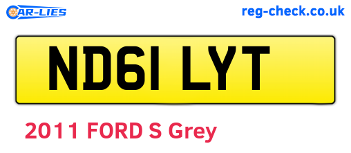 ND61LYT are the vehicle registration plates.
