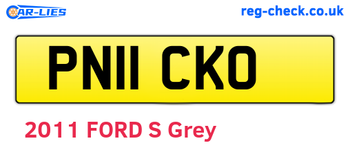 PN11CKO are the vehicle registration plates.