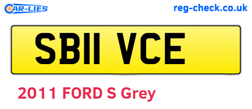 SB11VCE are the vehicle registration plates.
