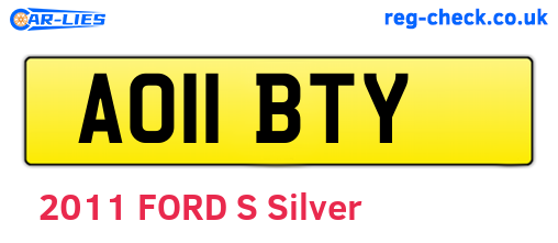 AO11BTY are the vehicle registration plates.