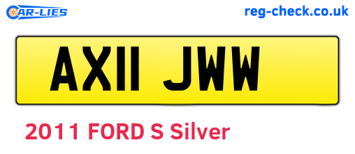 AX11JWW are the vehicle registration plates.
