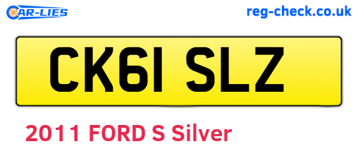 CK61SLZ are the vehicle registration plates.