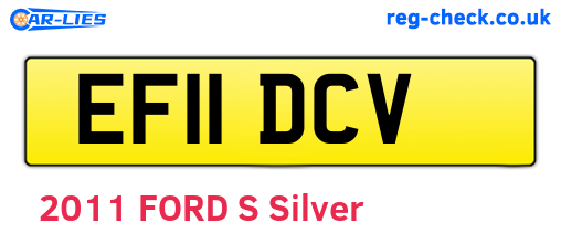 EF11DCV are the vehicle registration plates.