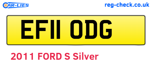 EF11ODG are the vehicle registration plates.