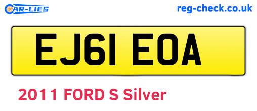 EJ61EOA are the vehicle registration plates.