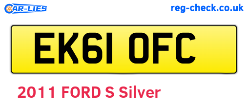 EK61OFC are the vehicle registration plates.