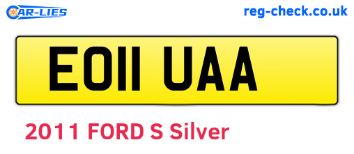 EO11UAA are the vehicle registration plates.