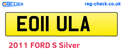 EO11ULA are the vehicle registration plates.