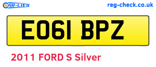 EO61BPZ are the vehicle registration plates.
