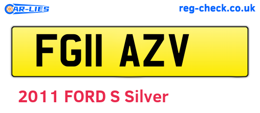 FG11AZV are the vehicle registration plates.