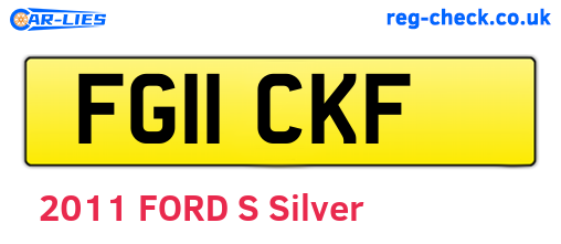 FG11CKF are the vehicle registration plates.