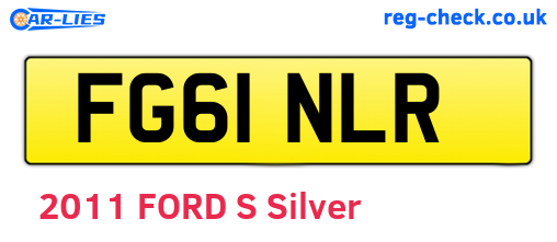 FG61NLR are the vehicle registration plates.