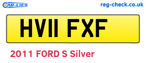HV11FXF are the vehicle registration plates.