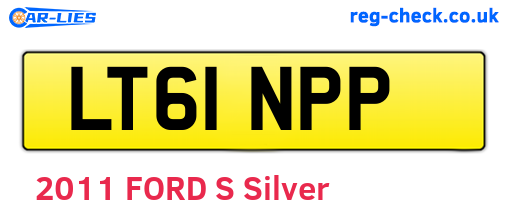 LT61NPP are the vehicle registration plates.