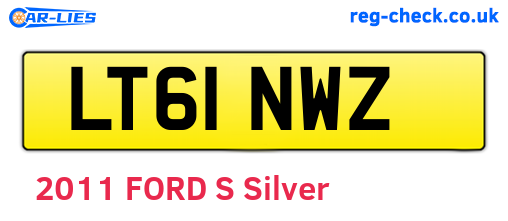 LT61NWZ are the vehicle registration plates.