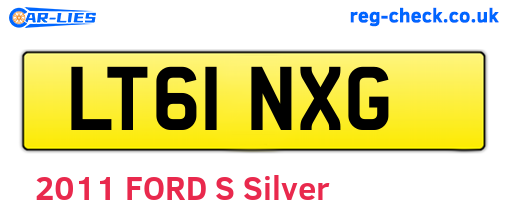 LT61NXG are the vehicle registration plates.