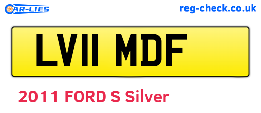 LV11MDF are the vehicle registration plates.