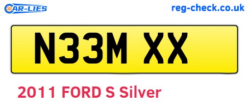 N33MXX are the vehicle registration plates.