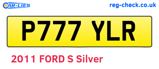 P777YLR are the vehicle registration plates.
