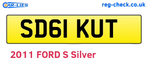 SD61KUT are the vehicle registration plates.