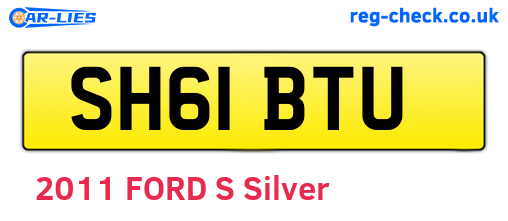 SH61BTU are the vehicle registration plates.