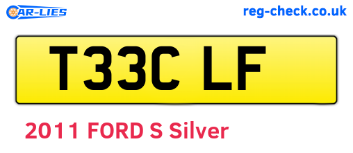 T33CLF are the vehicle registration plates.