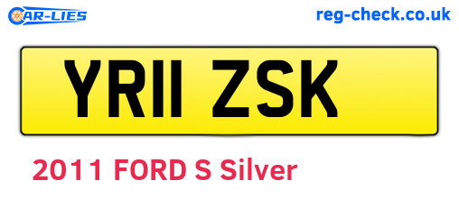 YR11ZSK are the vehicle registration plates.