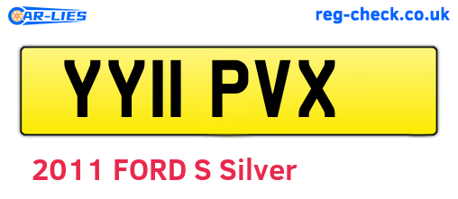 YY11PVX are the vehicle registration plates.