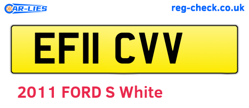 EF11CVV are the vehicle registration plates.