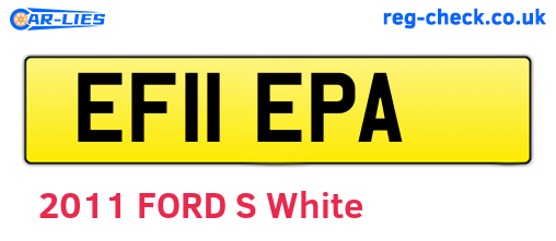 EF11EPA are the vehicle registration plates.