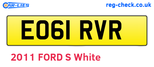 EO61RVR are the vehicle registration plates.