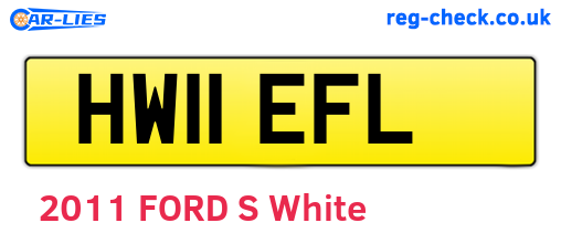 HW11EFL are the vehicle registration plates.