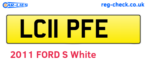 LC11PFE are the vehicle registration plates.
