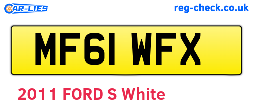MF61WFX are the vehicle registration plates.