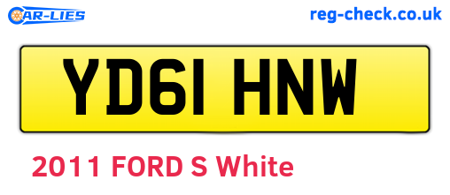 YD61HNW are the vehicle registration plates.