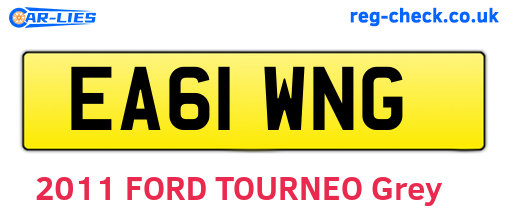 EA61WNG are the vehicle registration plates.