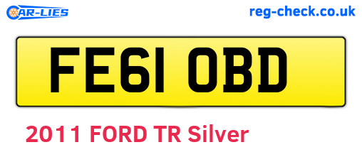 FE61OBD are the vehicle registration plates.